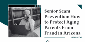 elderly man on phone looking at computer